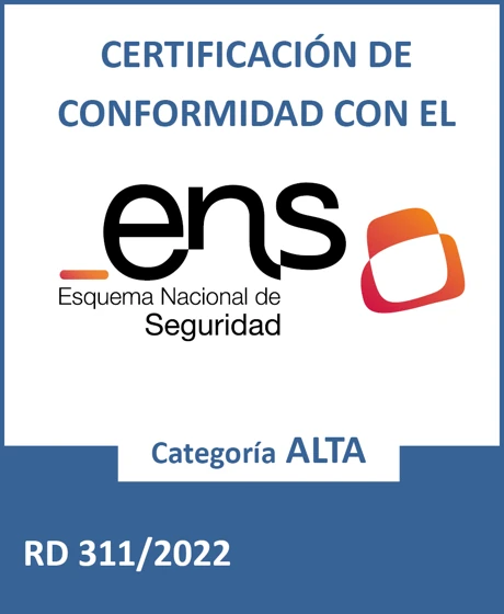 Certification of conformity with the ENS badge, High category, Royal Decree 311/2022